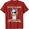 Mama Llama Designs Mama Llama Mom Funny Saying Cute Design For Men Women Kids T-Shirt - Cranberry Red