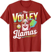 CharlIan Minds - LlamaLovers The Volley Llamas Pickleball Funny Llama T-Shirt - Cranberry Red