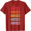 horses Apparel Horses T-Shirt - Cranberry Red