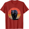 Wowsome! Retro Vintage Black Bear T-Shirt - Cranberry Red