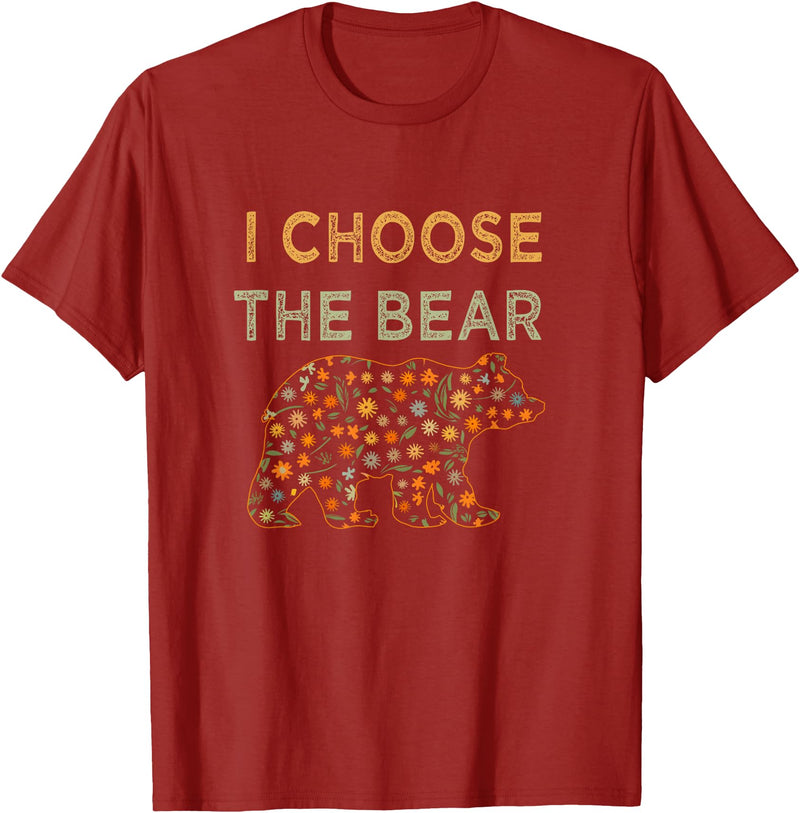 I Choose the Bear T-Shirt - Cranberry Red