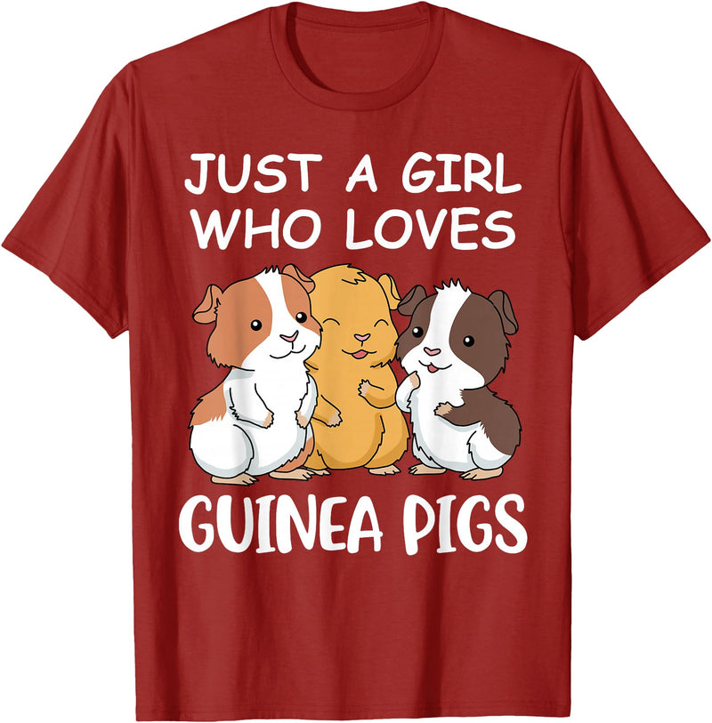 Guinea Pig Gifts & Prints Guinea Pig Shirt Girls Guinea Pig Gifts Women Guinea Pig T-Shirt - Cranberry Red