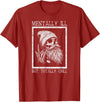 Spooky Vibes & Horror Humor Lovers Design Funny Halloween Creepy Bearded Skull Quote T-Shirt - Cranberry Red
