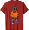 Bear Shirts For Men Women Kids Gifts Cool Bear Sunglasses Men Women Kids Boys Girls Youth Teen T-Shirt - Cranberry Red