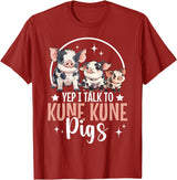 Kune Kune Pig Accessories & KuneKune Clothes Kune Kune Pig Essentials Kunekune Pig Lover Kune Kune Mom T-Shirt - Cranberry Red