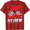 Pit Crew Birthday Boy Funny Party Family Daddy Pit Crew Racing Family Race Car Birthday Boy T-Shirt - Cranberry Red