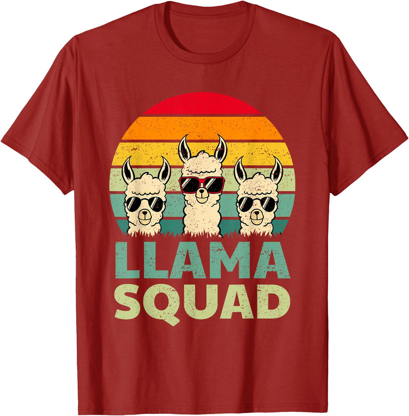 Funny Llama Gift Llama Lover Accessories & Stuff Funny Llama Design for Men Women Llama Alpaca Farm Animal T-Shirt - Cranberry Red