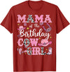 Birthday Girl CowGirl Matching Family Mama Of The Birthday Cow-Girl Rodeo Cow Girl Birthday T-Shirt - Cranberry Red