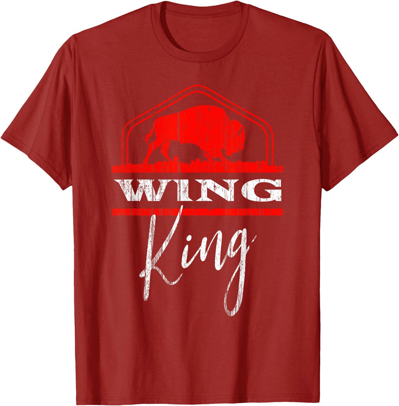 Nickel City Tailgate Gear Buffalo Wing King Legend T-Shirt - Cranberry Red