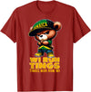 Jamaican Gifts for proud Jamaican Men, Women, Kids WI RUN TINGS Teddy Bear Jamaica Flag Shirt Jamaican Clothing T-Shirt - Cranberry Red