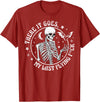 There It Goes My Last Flying Men Women Halloween There It Goes My Last Flying F Halloween Skeleton Funny T-Shirt - Cranberry