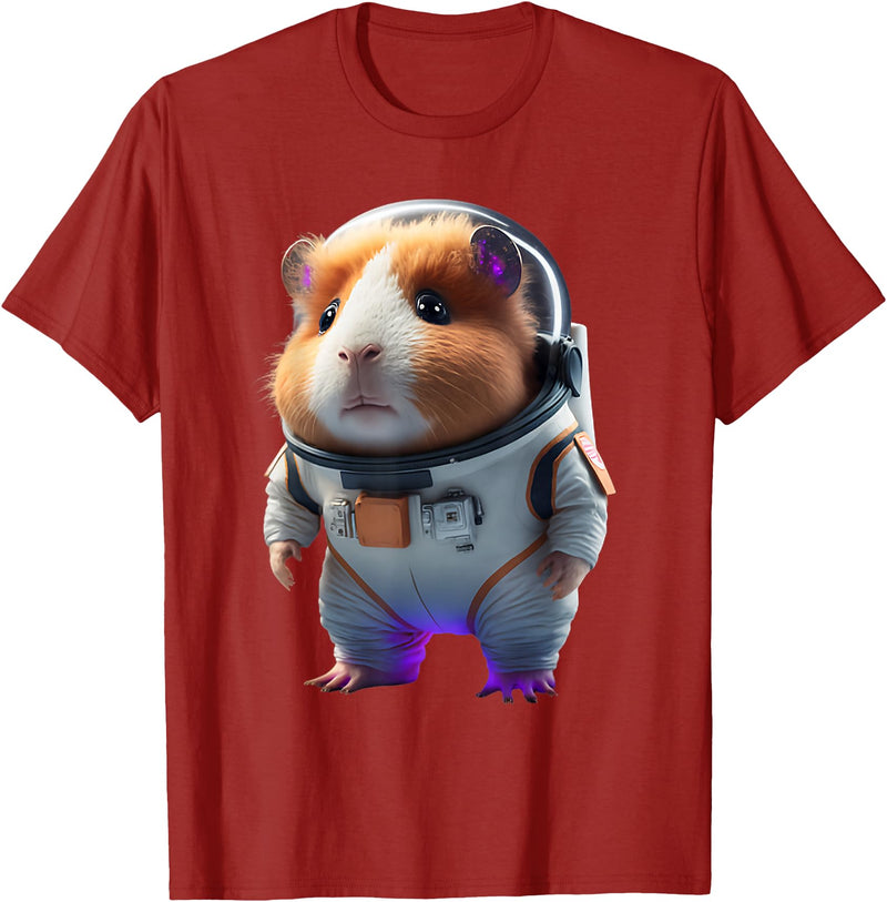 Guinea Pig Lovers Guinea Pig Tees Guinea Pig Shirt Astronaut Furry Potato Guinea Pig Funny T-Shirt - Cranberry Red
