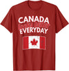 Cold North Canada Flag Apparel Co. Canada Looks Better Everyday Design Funny Canadian Flag T-Shirt - Cranberry Red