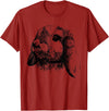 Rabbit Bunny Realistic Drawing , Graphic Lop Eared Bunny T-Shirt in Cranberry Red