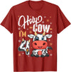 Holy Cow Birthday Boy Girl Shirts Farm Animal Gift Holy Cow I'm Four 4 Year Old Cows Farm Theme 4th Birthday T-Shirt -