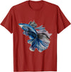 Wistful Blue Beta Fish T-Shirt - Cranberry Red