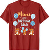 Balloons Birthday Party Matching Family Tee Birthday Bear Grandma Mimi Of The Birthday Boy T-Shirt - Cranberry Red