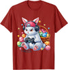 Funny Gaming Game Bunny Rabbit Easter Men Boy Toddler Kid T-Shirt in Cranberry Red