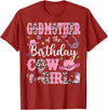 Birthday Girl CowGirl Matching Family GodMother Of The Birthday Cow-Girl Rodeo Cow Girl Birthday T-Shirt - Cranberry Red