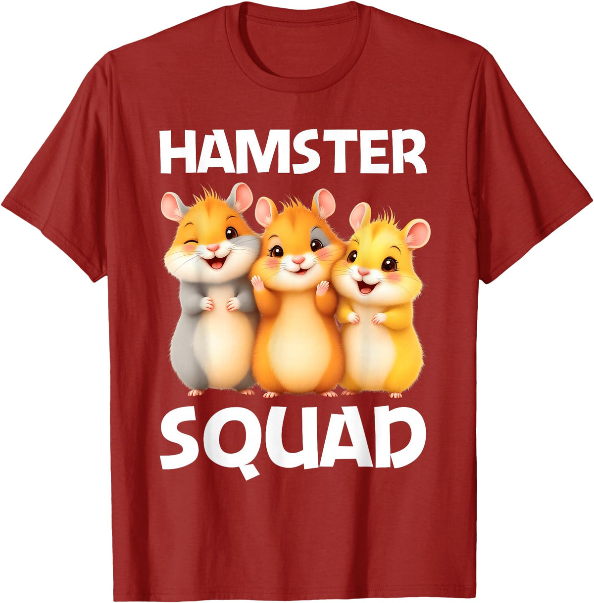 Cute Hamster Design for Men Women Kids Dwarf Hamster Lovers T-Shirt - Cranberry Red