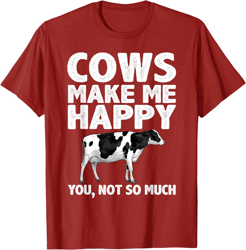 Cow Gift Cow Lover Accessories Cattle Farmer Stuff Cool Cow Art For Men Women Cow Farmer Dairy Cows Farm Animal T-Shirt -