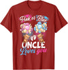 Bear Balloons Boy Or Girl Baby Gender Reveal Tee Bears Pink Or Blue Uncle Loves You Gender Reveal T-Shirt - Cranberry Red