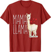 Llama Family Tees NYC Mama Llama Gift Funny Matching Family Tribe Mom Mommy Mum T-Shirt - Cranberry Red