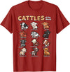 Wowsome! Cattles Animals of the World Cattle Farmer Rancher Cow Lover T-Shirt - Cranberry Red