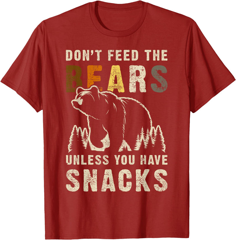 Bear Community Bear Brotherhood Gay Men Gifts Gay Bear Pride Don't Feed Bears Funny Bear Flag T-Shirt - Cranberry Red
