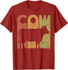 Cow Farming Vintage Cow Lover Retro Designs. Cow Vintage Cow Farmer Retro Dairy Farmer T-Shirt - Cranberry Red