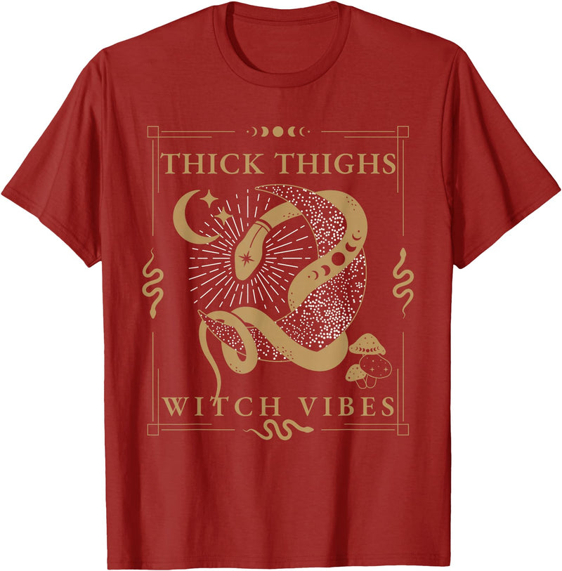 Snakes & Tarot Aesthetic Thick Thighs Witch Vibes Snakes & Tarot Tattoo Aesthetic Thick Thighs Witch Vibes T-Shirt -
