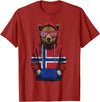 Cool Norwegian Roots Norway Norway Roots Bear Norge Norwegian Flag T-Shirt - Cranberry Red