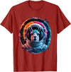 Click For Cool Space Animal Astronaut Designs Llama Men Woman Llama Colorful Space Astronaut Llama T-Shirt - Cranberry Red