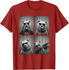 Funny Bear PhotoBooth Stuff Accessories & Gifts Bear PhotoBooth Sunglasses Funny Dab Bears Lover T-Shirt - Cranberry Red