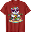Hawaii Polar Bear Summer Costume For Women Men Polar Bear Hawaiian Costume Kids Summer Vacation Polar Bear T-Shirt - Cranberry Red
