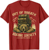 Bear Camp Trekkers Funny Hiking Bear Out of Breath Joke T-Shirt - Cranberry Red
