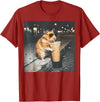 Hamster Drinking Iced Coffee Funny Animal Meme Men Women T-Shirt - Cranberry Red