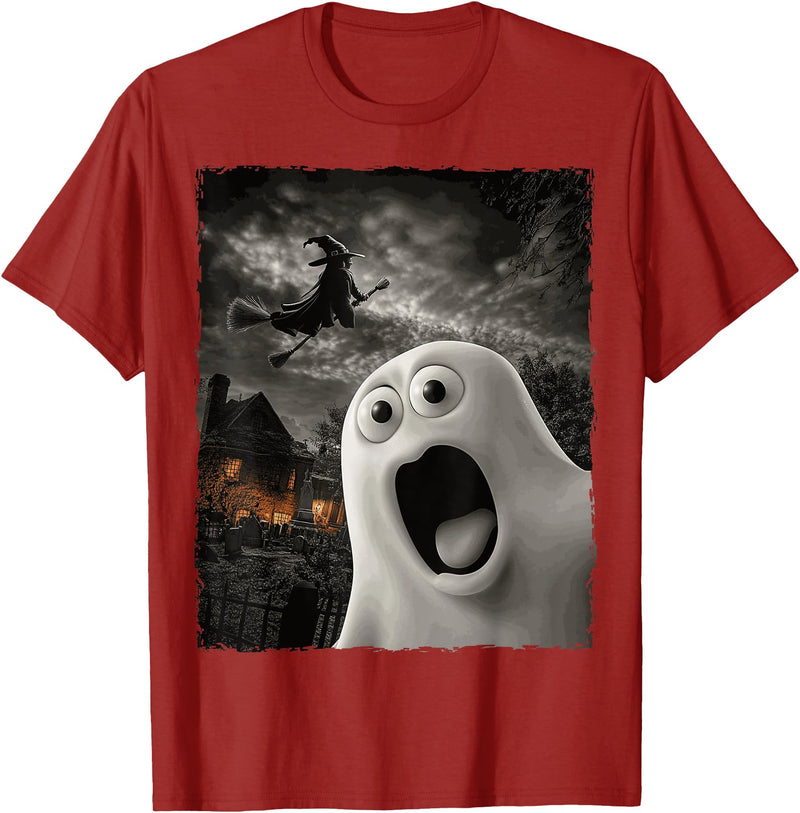 Funny Tee-Tshirt Halloween Gift Ideas Funny Boo Ghost Witch Halloween Costume T-Shirt - Cranberry Red