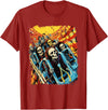 Amortuus Skeleton Roller Coaster T-Shirt - Cranberry Red