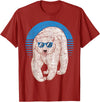 Arctic Animal Polar Bear Gifts Arctic Animal Lover Cool Sunglasses Retro Polar Bear T-Shirt - Cranberry Red