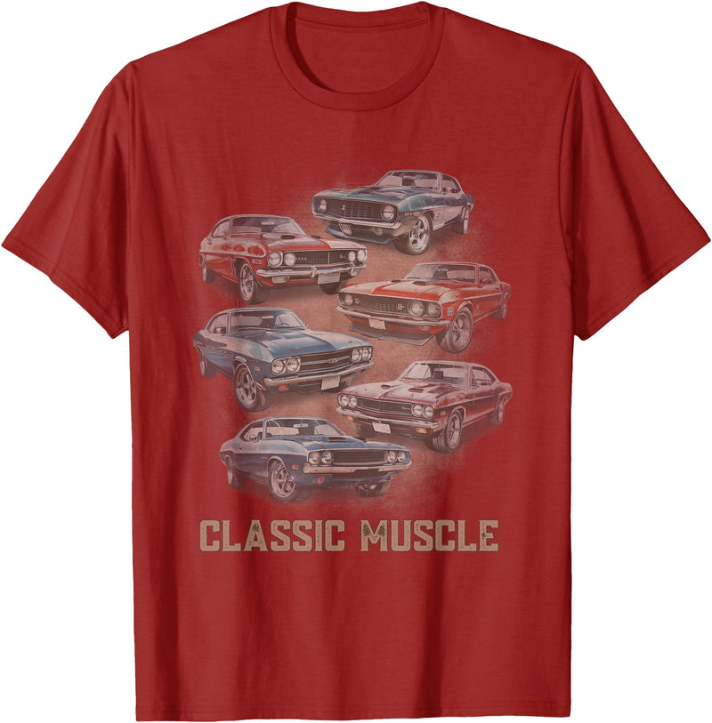 Retro American Vintage Classic Muscle Car Costume American Car Classic Muscle Car Vintage Novelty Retro Design T-Shirt -