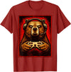 Funny Gaming Bear Gamer Graphic Gamer Bear Graphic Funny Gaming Animal Grizzly Bear Costume T-Shirt - Cranberry Red
