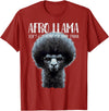 Llama Corner Afro Llama Ain't Got Time for Your Drama - Llama Gift T-Shirt - Cranberry Red