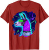 Llama Robot Cyborg Life Apparel Llama Cyborg Robot Llama Cool Artistic Retro Alpacas T-Shirt - Cranberry Red
