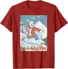 ICEE Bear Ice Boarding Just Chillin' T-Shirt - Cranberry Red