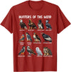 Bird Lover Hunters of the Wind Birds of Prey Falcon Owl Birding Raptors T-Shirt - Cranberry Red