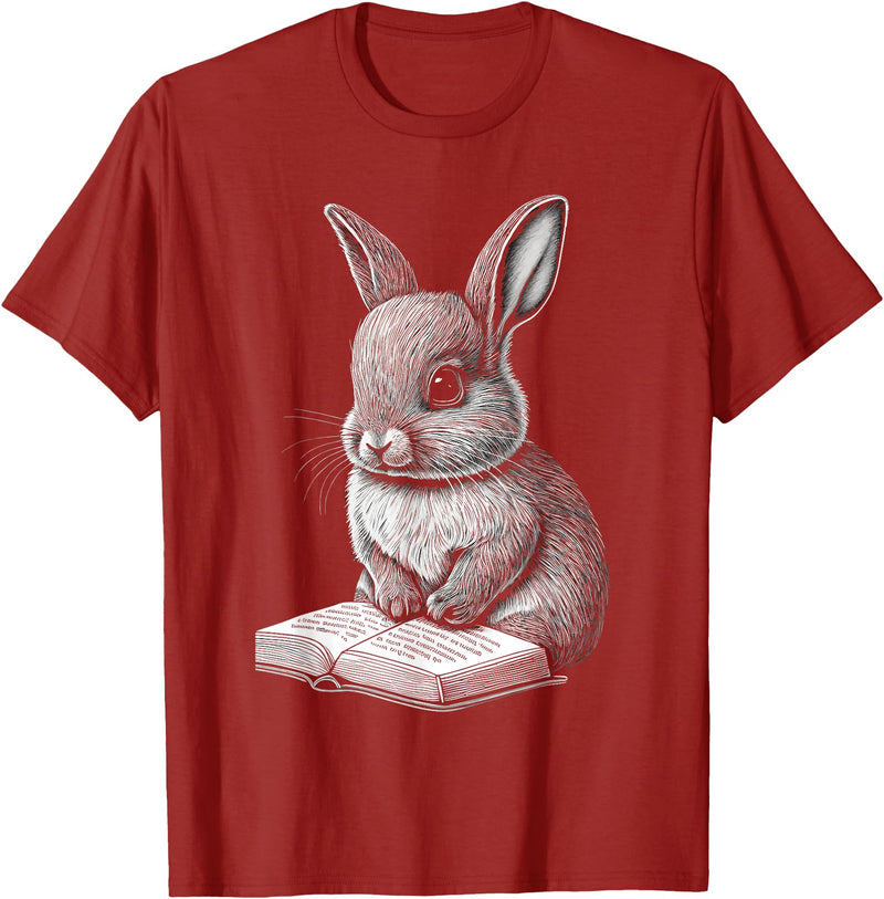 Bunny Lover Easter Rabbit Women Men Kids T-Shirt in Cranberry Red
