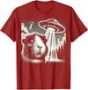 Guinea pig UFO BY TEERA Guinea pig UFO Funny Meme Selfie T-Shirt - Cranberry Red