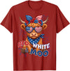 Red White Moo Patriotic Highland Cow 4th July Red White and Moo Highland Cow 4th July 250 Years Patriotic T-Shirt -