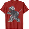 Behrbones Bear Hockey Goalie T-Shirt - Cranberry Red